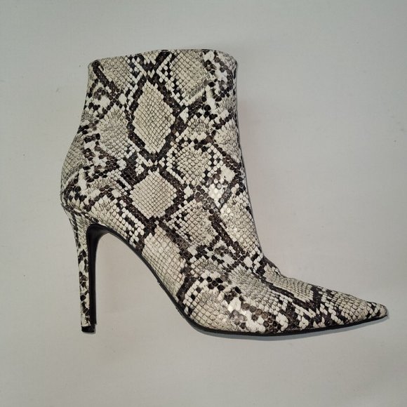 Thalia Sodi Shoe Womens Size US 7.5 Rylie Pump Bootie Snakeskin Stiletto Heel - Picture 2 of 14